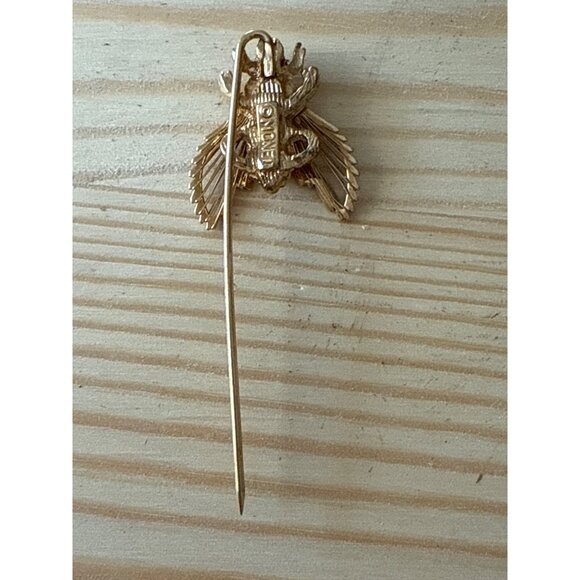 Gold Tone Monet Insect Stick Pin Brooch Vintage - Picture 4 of 6